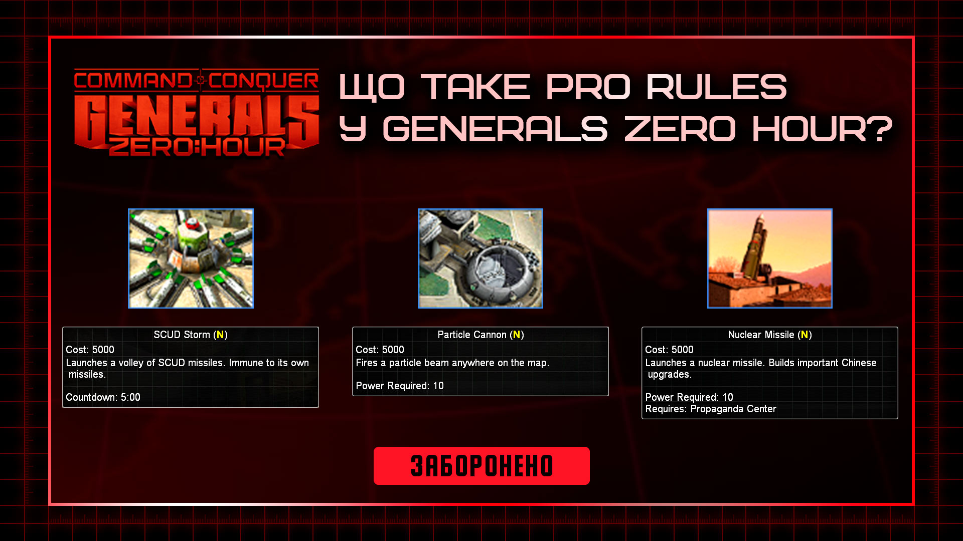 Що таке Pro Rules у Command & Conquer: Generals – Zero Hour?